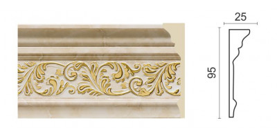 Decor Dizayn 295-10/Молдинг средний