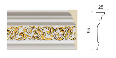 Decor Dizayn 295-115G/Молдинг